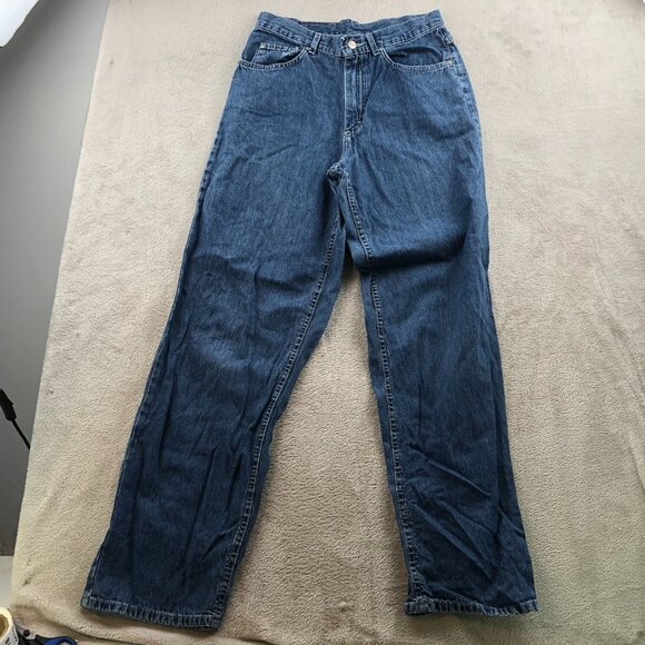 Lee Mens Jeans Size 29 Blue Denim Straight Leg Riveted Vintage Classic Casual - Picture 13 of 14